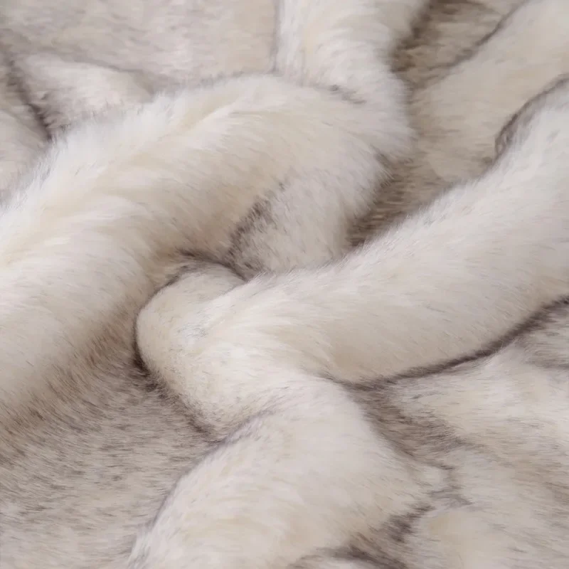 Faux Fur Throw Blankets Soft Warm Fluffy Imitated Fox Fur Winter PV Plush Plaid Home Decoration Sofa Bed Shaggy Blankets