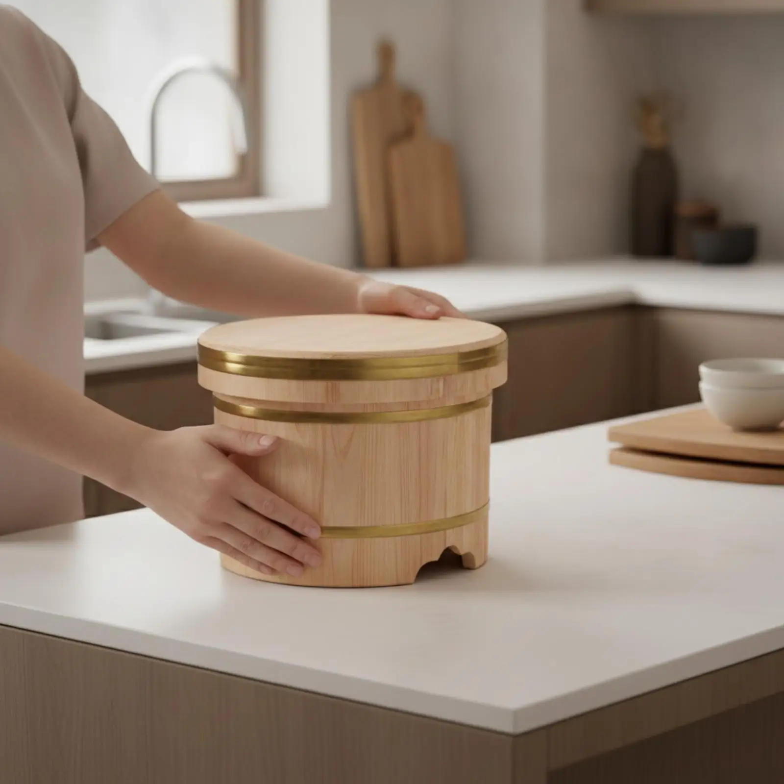 traditional-wood-rice-mixing-barrel-with-lid-for-sushi-cooked-rice-serving-home-kitchen-dining-table-storage-container-solid