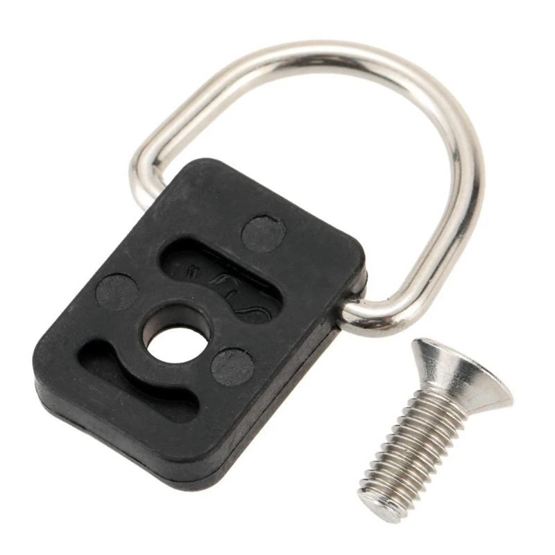 Q39E 10Pcs Kayak Rigging D Buckle Tie Down Loop Kayak Rigging D Rings for Canoes Boat