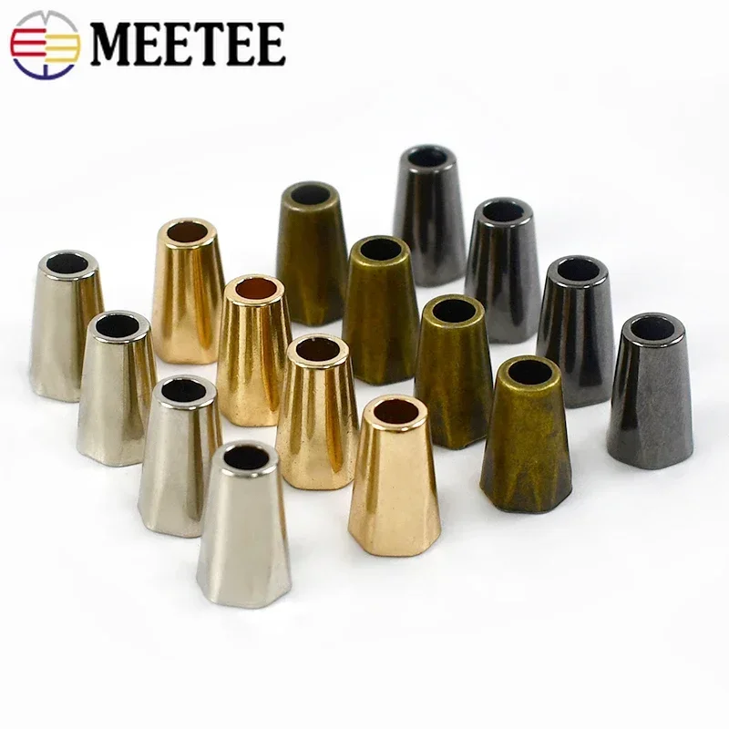 Meetee 10-50 Uds tapón de Metal botón sombrero extremo del cordón chaqueta Correa decoración cuerda bloqueo hebilla costura pantalones de chándal accesorio de ropa