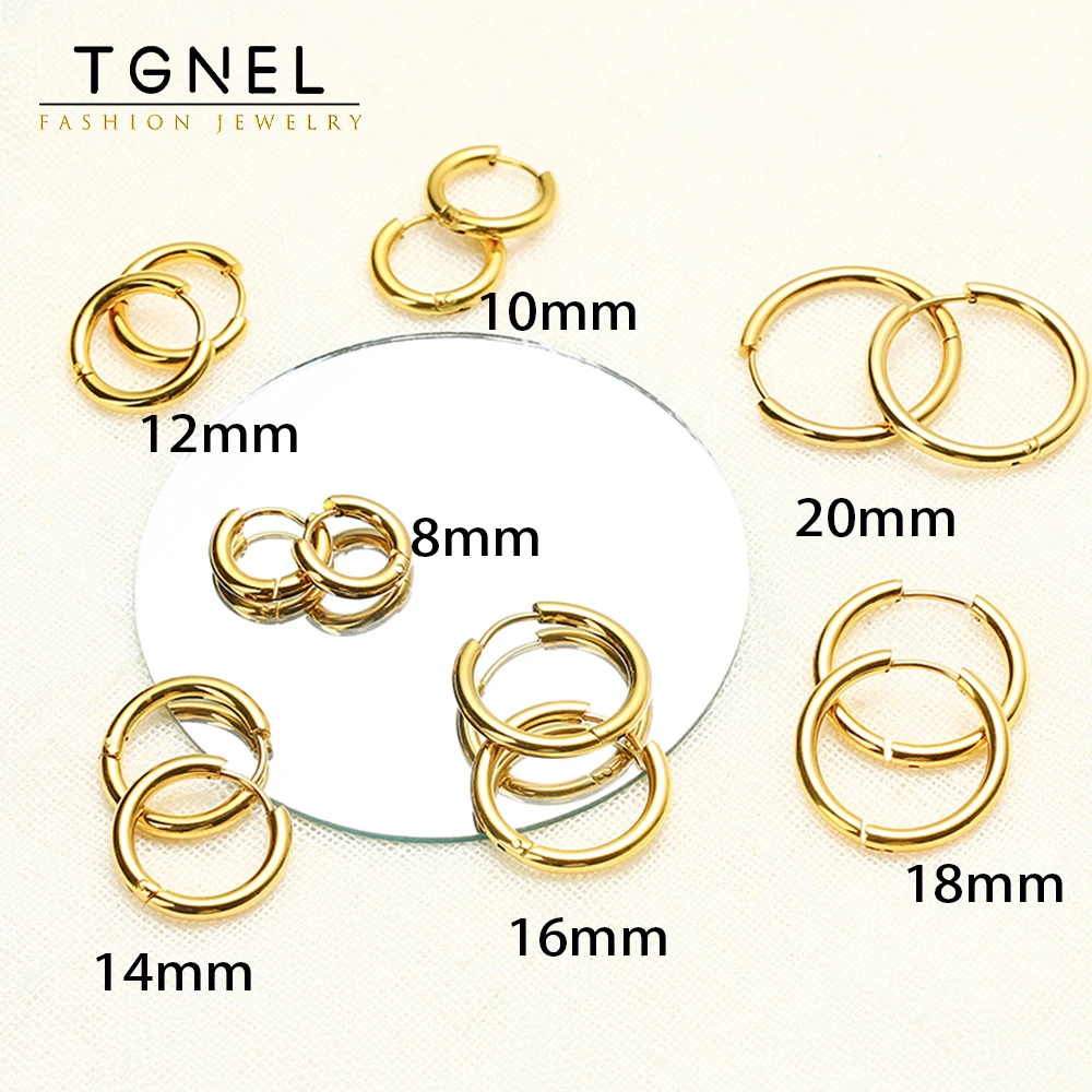 Hoop Earrings Stainless Steel For Women Men Sliver Color Earring Korea Cartilage Piercing Classic Jewelry Accessories Gift 2.5mm