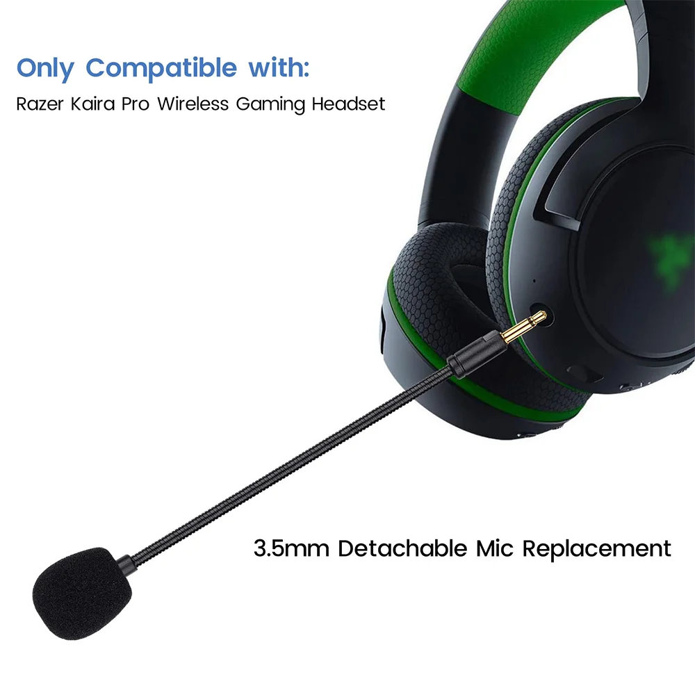 Micrófono de repuesto Aux 3,5mm TRS para Razer Kaira Pro, auriculares inalámbricos para juegos