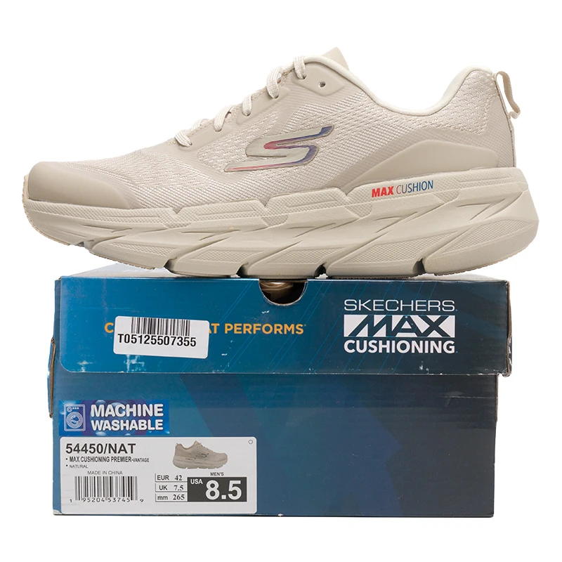 حذاء الجري Skechers Max Cushioning Premier حذاء رجالي مبطن وجيد التهوية للجري على الطرق 54450-Nat #6