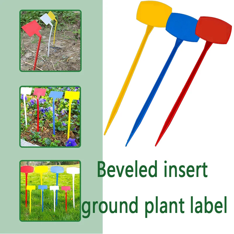 

Slanted insert ground sign thickened gardening insert sign plant plastic three-dimensional signage rice test marker Plant tag