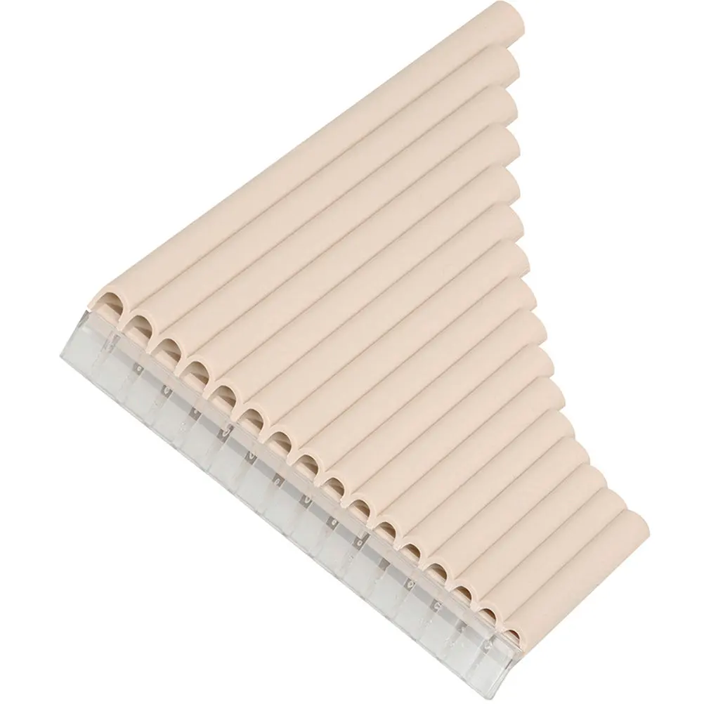 16 Pipe Pan Flute C Key ABS Material Beginner Professional Musical Instrument with Music Book Portable Storage Bag Fixed Angle