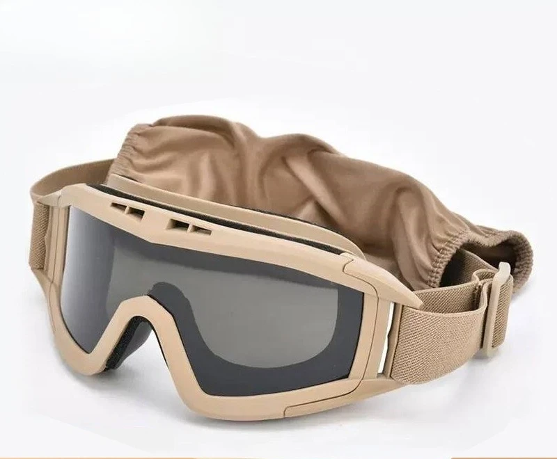 

Explosion proof shooting tactical goggles 3 lenses anti impact CS game paintball hunting mountaineering goggles glasses