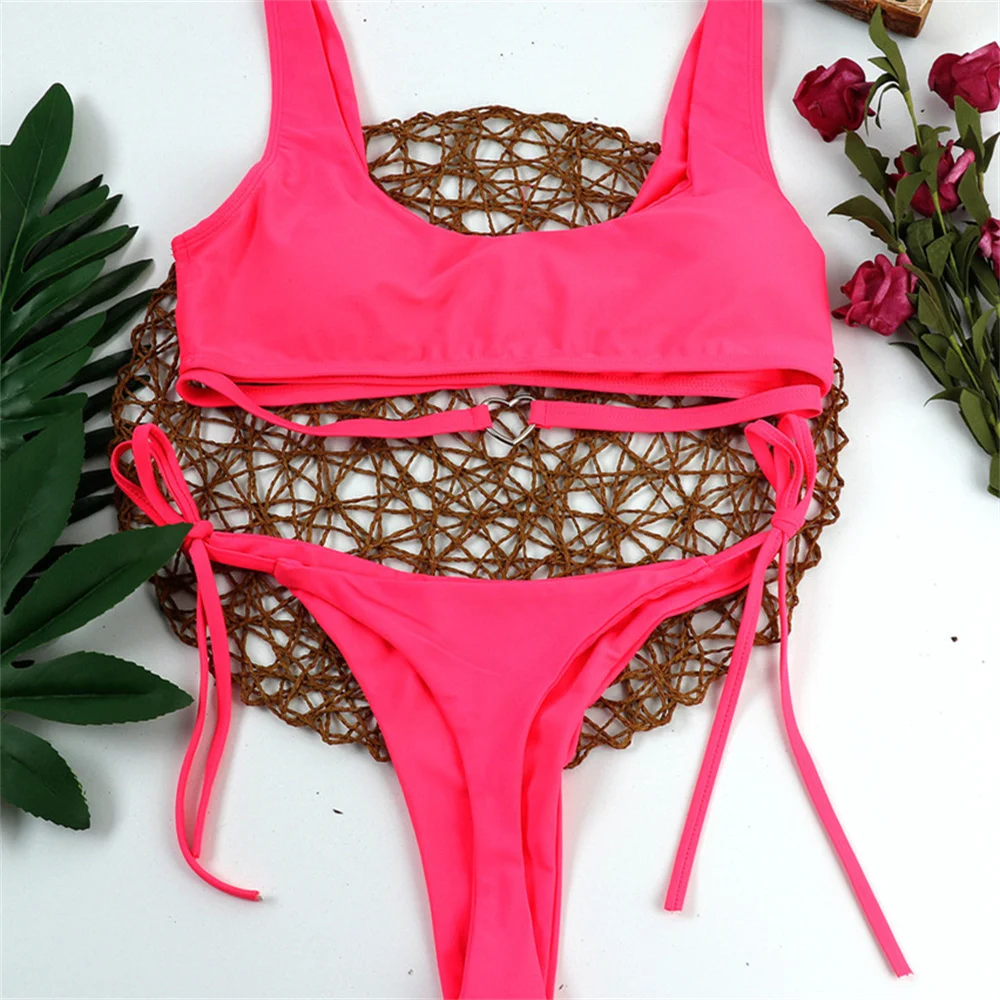Serce bikini Hollow Tankini elegancki fioletowy strój kąpielowy String Tanga damskie stroje kąpielowe Y2K brazylijski zestaw kąpielowy na plaży Biquini Feminino