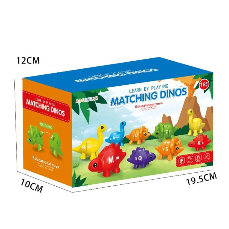 Kinder früh kindliche Bildung Spielzeug Cartoon Dinosaurier Brief passende Nummer zählen kognitive Erleuchtung Montessori Puzzle Spielzeug