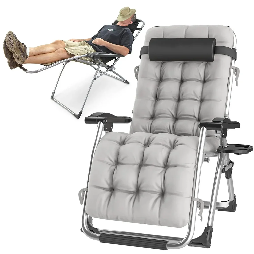 Cojín grueso plegable, sillón reclinable para exteriores, jardín, balcón, Camping, interior, exterior, playa, ocio