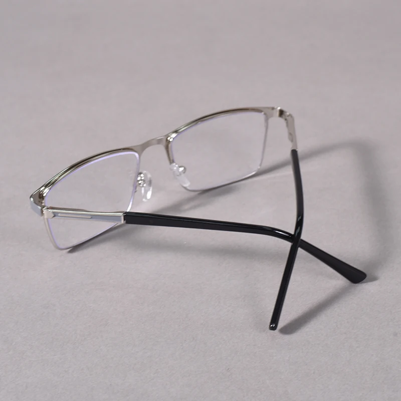 Blau Licht Lesebrille Männer Computer Leser Anti Glare Metall Rahmen mit Federscharnier Doppel Farbe Metall Brillen Rahmen + 100 – Detail 17