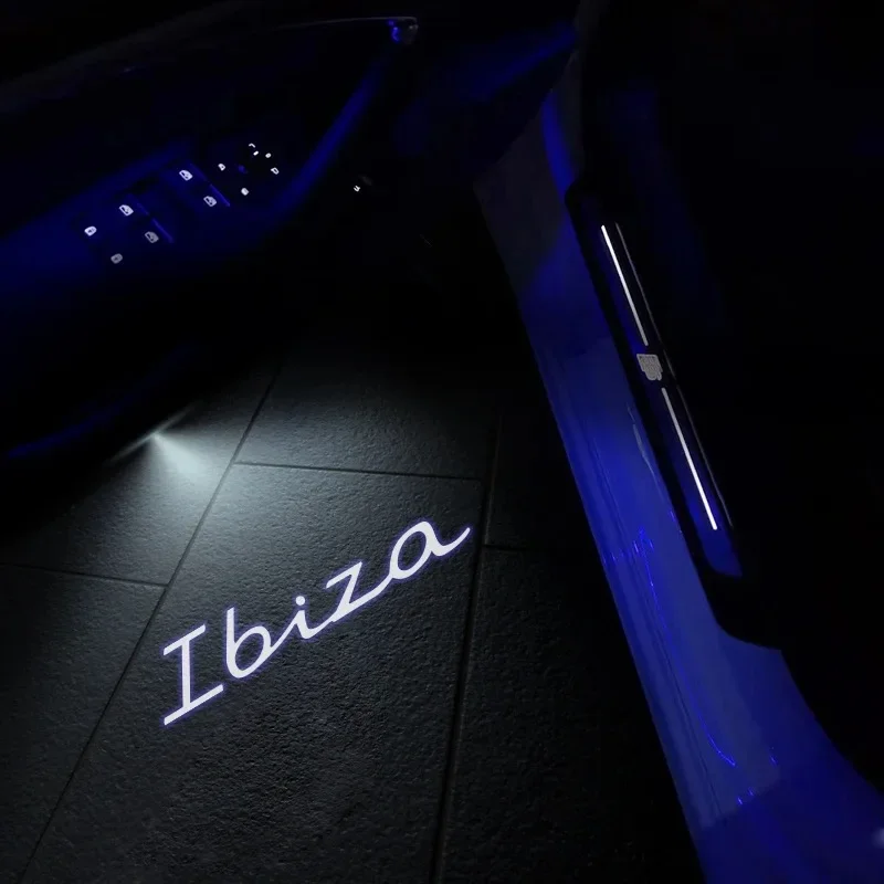 Led Emblem Lamps Car Door Light Luces Projector For Seat Leon 1 2 3 Ateca Ibiza 6J Exeo Cordoba FR MK3 Toledo Car Accessories