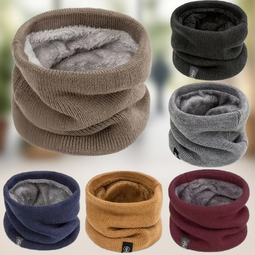

Warm Knitted Scarf Thickened Plush Windproof Winter Neck Gaiter Cold Weather Outdoor Sport Ski Running Men Women Tube Scarf 2026