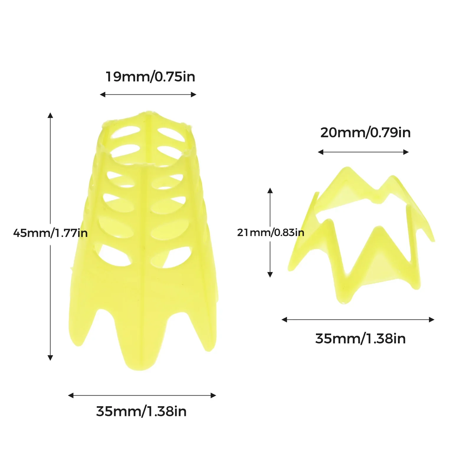 Tees de golf en plastique, 19x45x35mm, 20x21x35mm, polymères de golf, tees pour la maison, les cours, le sol d'entraînement, les fournitures d'entraînement, 10 pièces