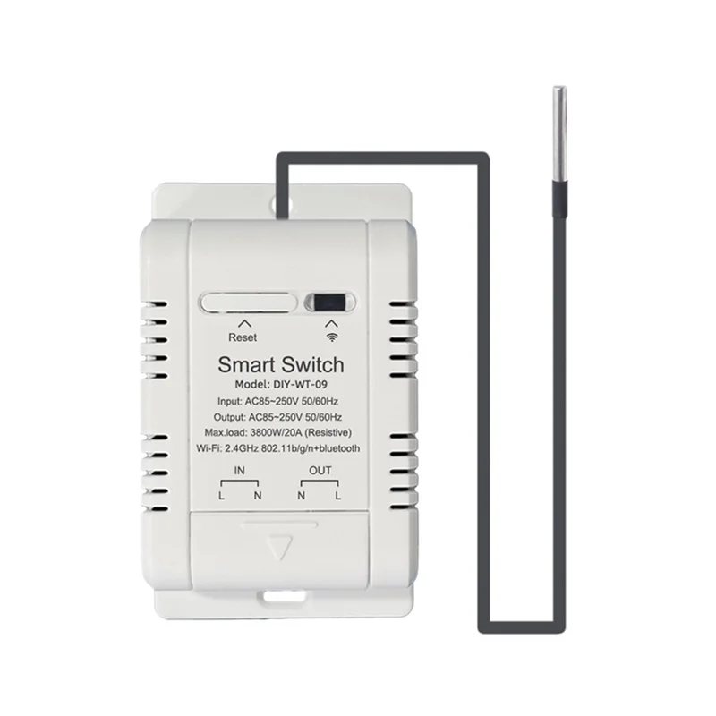 HFES Ewelink スマート温度スイッチ WIFI 20A 温度センサー付きリアルタイム温度監視水槽室用