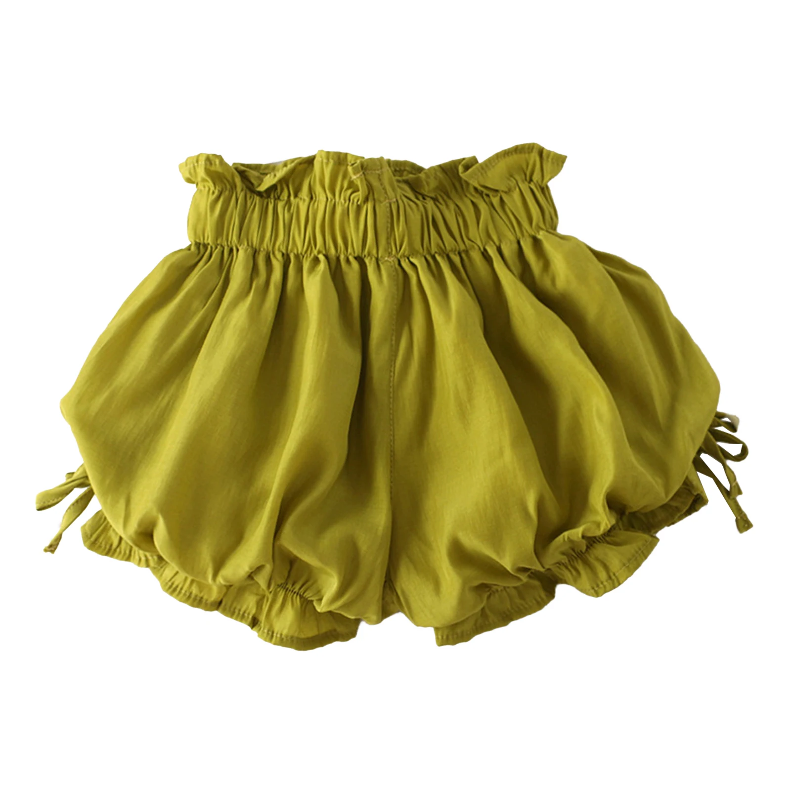 

Toddler Little Girls Shorts Lolita Solid Color Ruffled Lantern Boxer Shorts Bloomers Outfits for Casual Daily Wear Home Wear
