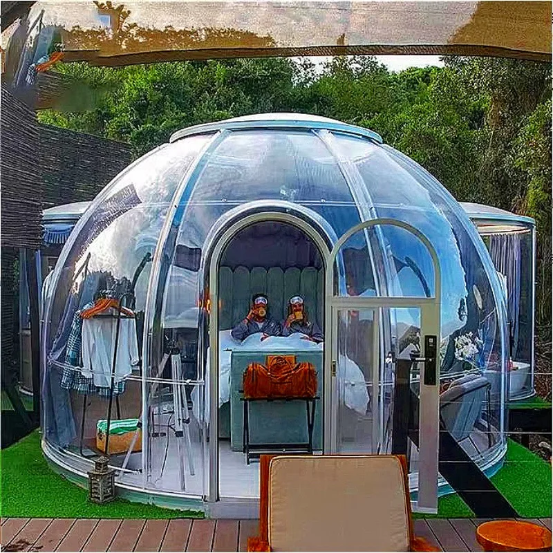 Modern Bubble Room Starry Sky House Outdoor Restaurant Transparent Spherical Tent Insulated Windproof PC Bubble Room for Resort