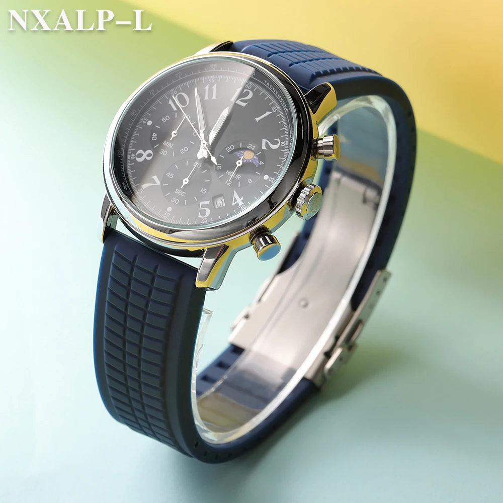 حزام ساعة مطاطي من السيليكون مشبك نشر 20 مللي متر 22 مللي متر لـ Seiko لأوميغا استبدال حزام الساعات لساعة سامسونج جالاكسي 6 5 4