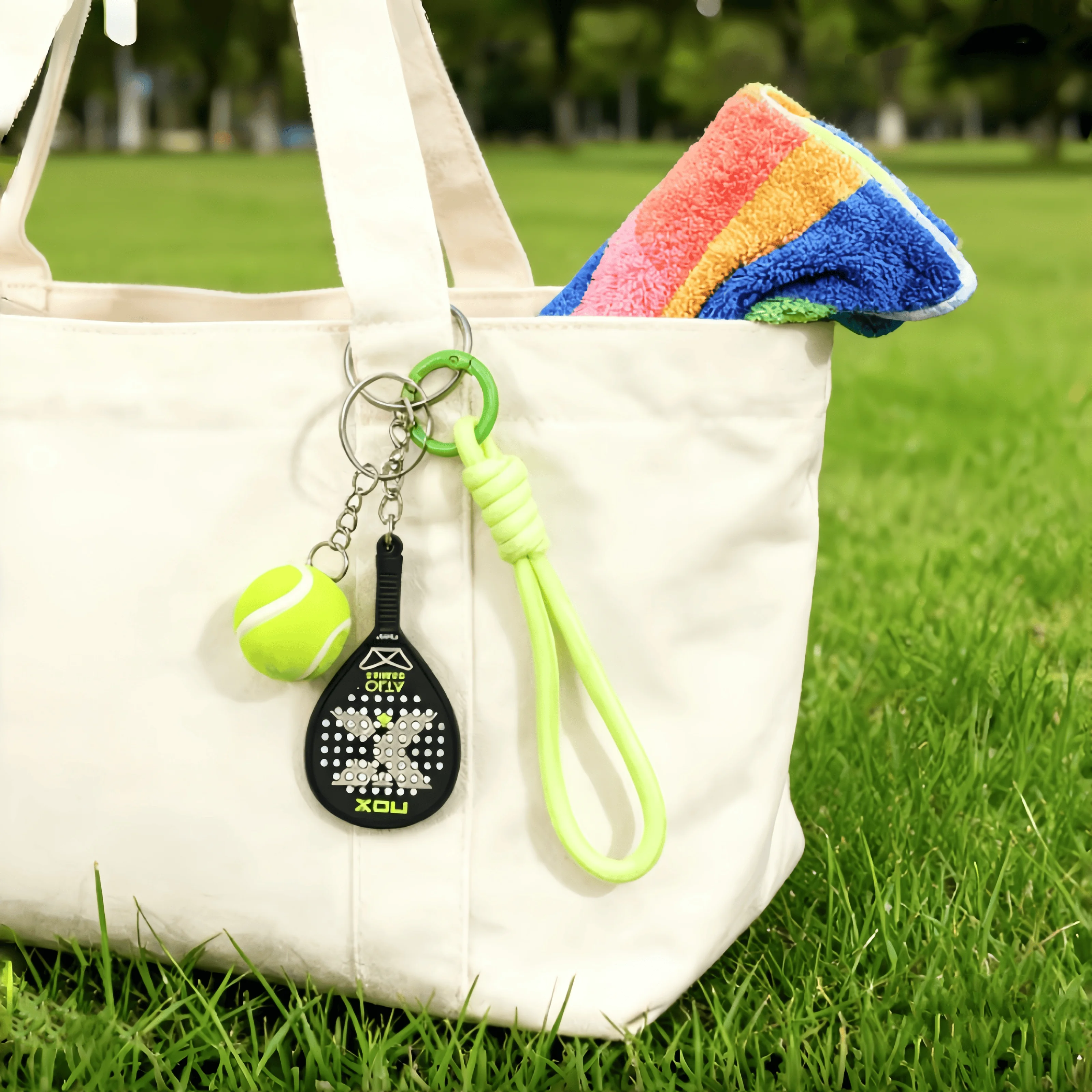 Nox Personalisierter Schlüsselanhänger, Pickleball-Ausrüstung in Minigröße, Praktische Sport-Atmosphäre, Weihnachtsgeschenkidee, Padel-Zubehör – Detail 2