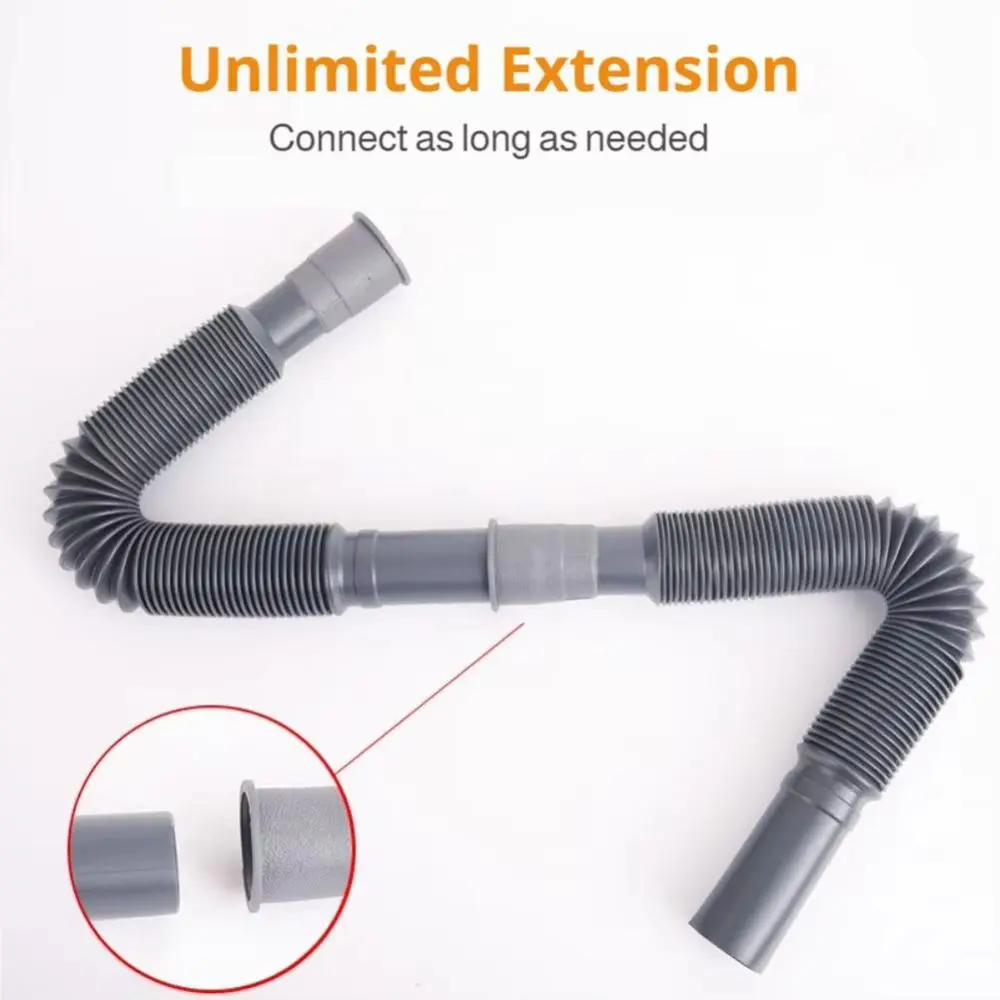 Flexible Silicone Sink Drain Hose Anti Odor Bendable Wash Basin Drain Pipe Soft Silicone Easy Install Replacement Pipe