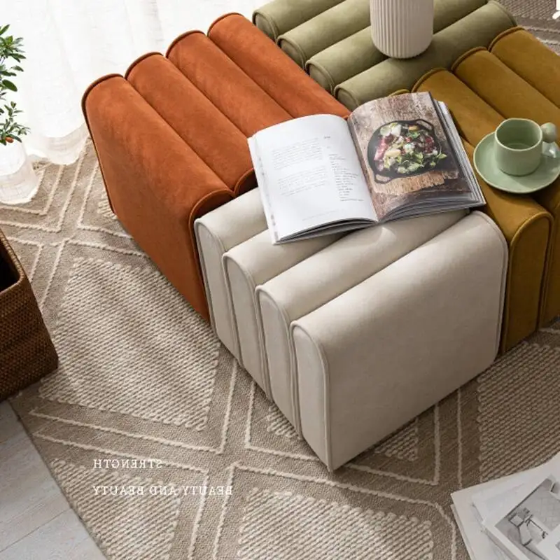 Indoor Reception Green Foot Stool Floor Dressing Lounge Bar Foot Japanese Puffs Relax Stool Moveable Taburetes Home Furniture