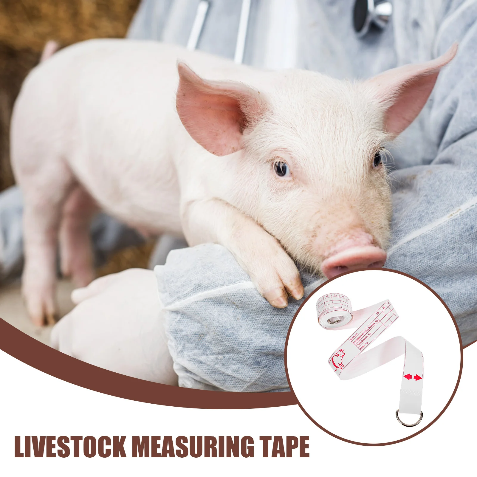 

Multi Functional Livestock Measuring Tape Accurate Animal Weight Measurement Durable Small Portable Cattle Pig Goat Horse Tool