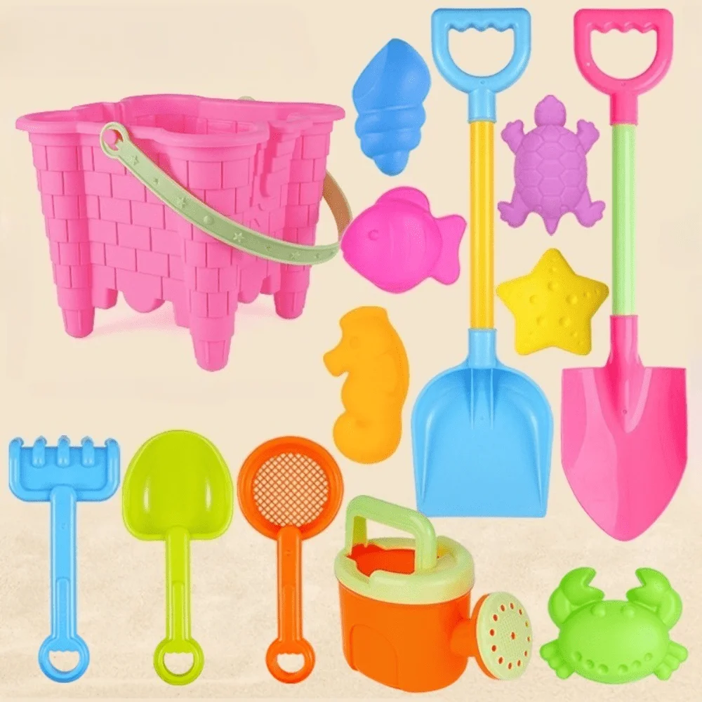 Children's Water and Sand Beach Toy Set, Big Sand Shovel, Castle Beach Bucket, Sand Digging Tool Accessories