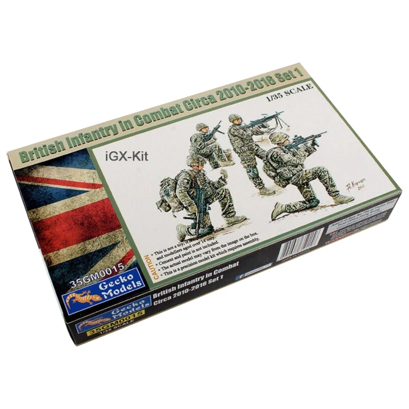 Gecko 35GM0015 1/35 British Infantry in Combat Circa 2010-2016 Set 1 Mini Figures Building Hobby Craft Assembly Model Kit