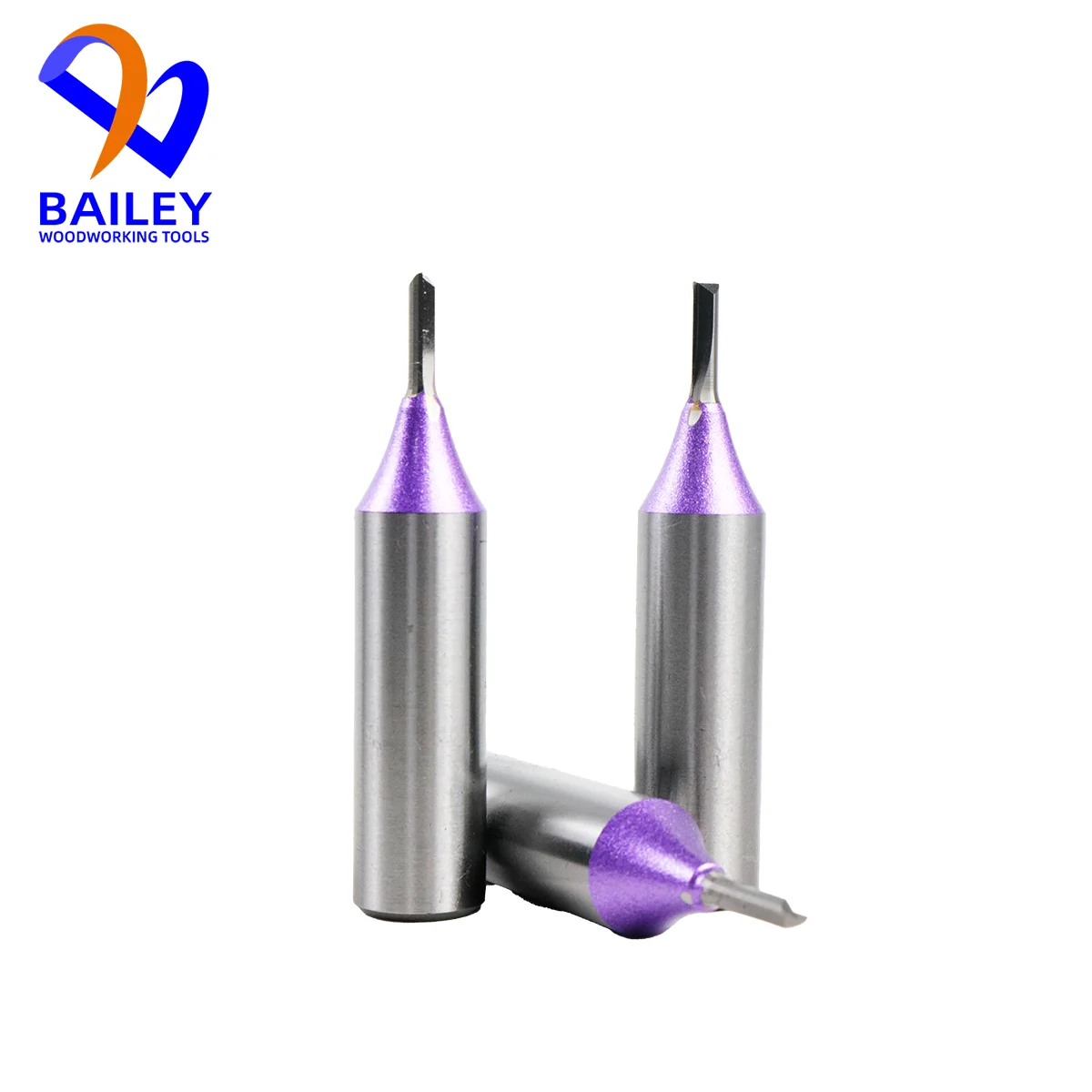 BAILEY 1PC 3/3.5mm 2 Flutes TCT Straight Bit EndMill Cutter Tungsten Carbide for MDF Plywood Chipboard Wood Woodworking Tool