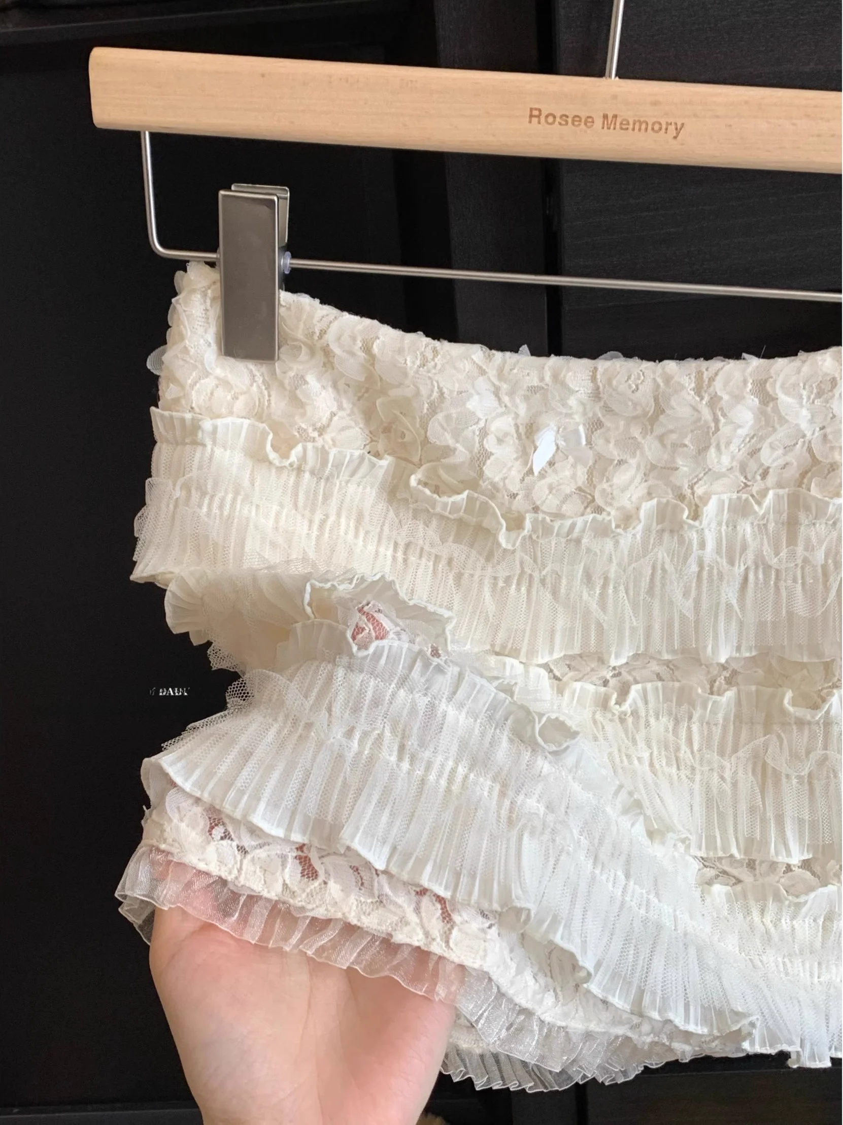 Low Waist A-Line  Skirt Women's Lace Trim Pure Desire Design Sensation Summer Fashion Commute High Waist  Color
