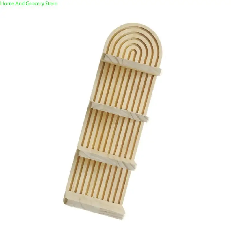 

0XXA Wall Mounted Shelf Home Decoration Storage Solution 4 Tiers Display