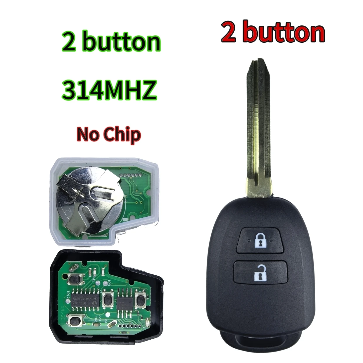 Jingxin HYQ12BEL/HYQ12BDM/HYQ12BDP 89070-02880 72G/H-8A Chip 314,3MHz Autoschlüssel/Gehäuse für Toyota Camry Corolla 2012-2017 – Detail 6