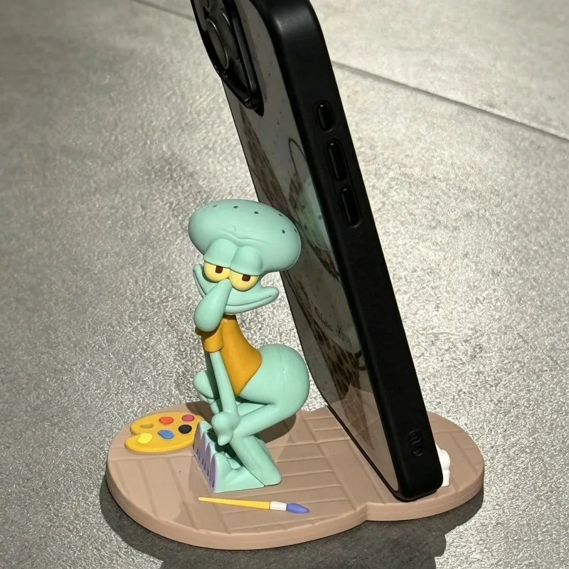 SpongeBob Squidward Phone Holder Cartoon Figure Desk Stand