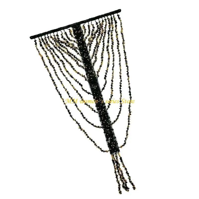 Q39Cエレガントなタッセルチェーン肩ファッショナブルな女性エポレットビーズパンクエポレットフェスティバルアクセサリー