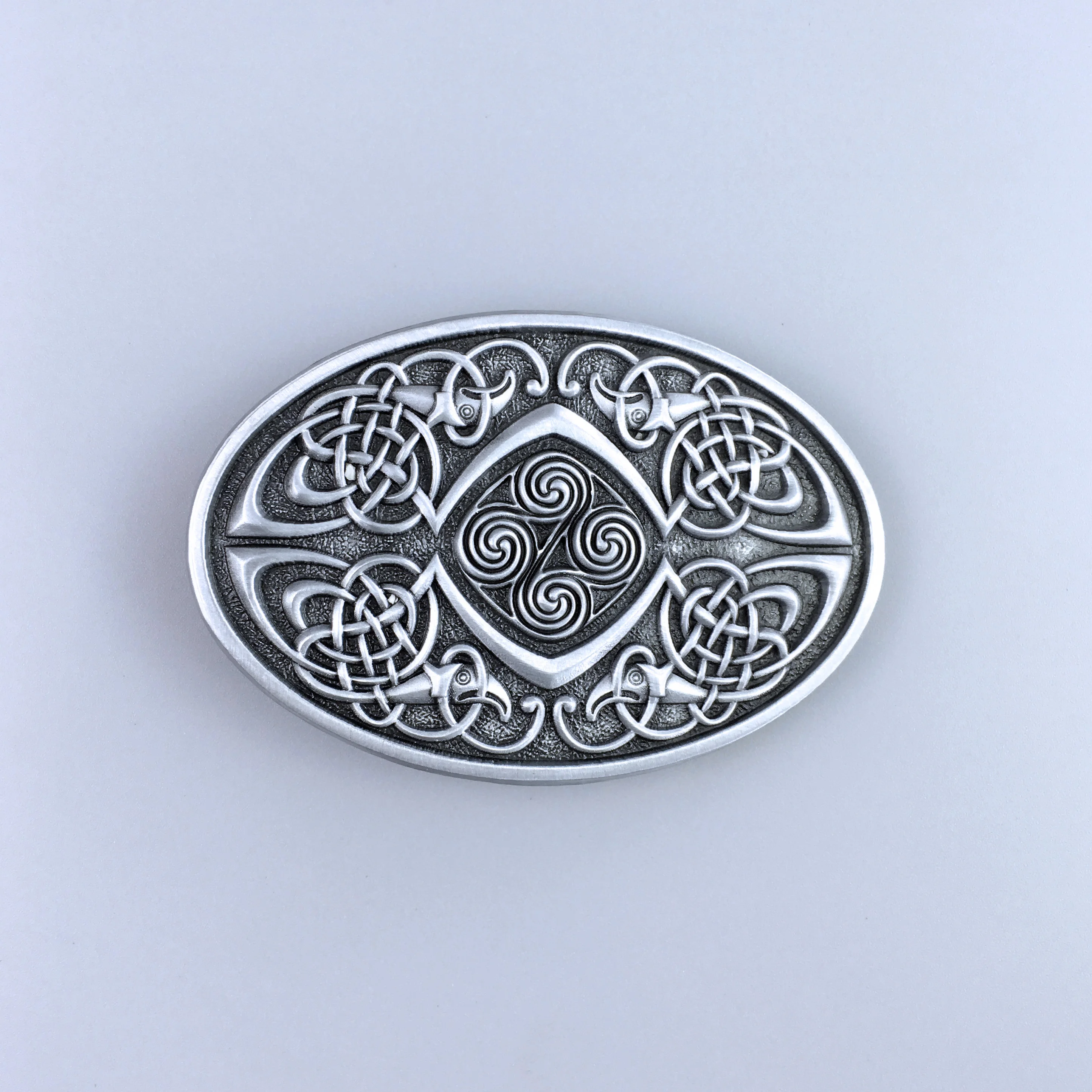 Antique Silver Celtic Legend Phoenix Vintage Oval Western Belt Buckle Hebilla BUCKLE-WT132