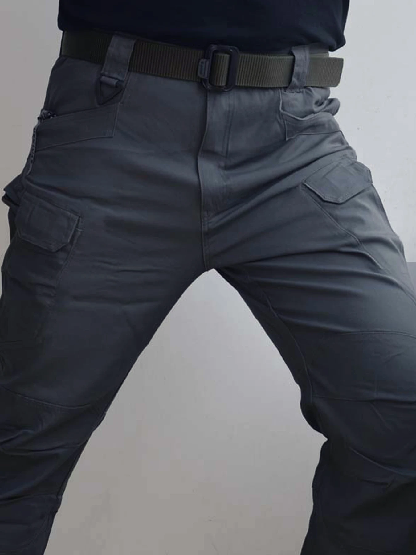 

Trendy brand assault pants, summer ice silk loose straight leg casual long pants, men's spring high street pants