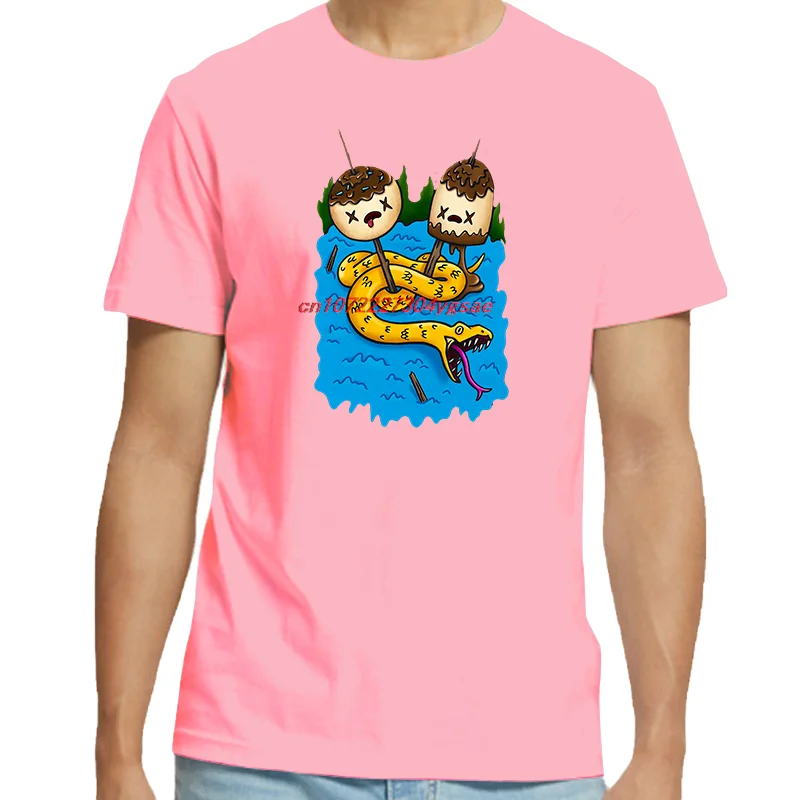 Men's Cotton Graphic Tee Short Sleeve Princess Bubblegum Rock Shirts Fashion Top New Arrival for Men's Casual Wear