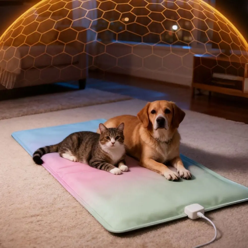 

Waterproof Pet Electric Blanket Anti-scratch Warm Cat Electric Heated Pad Thermostat Control Cartoon Pattern Dog Warmer Mat