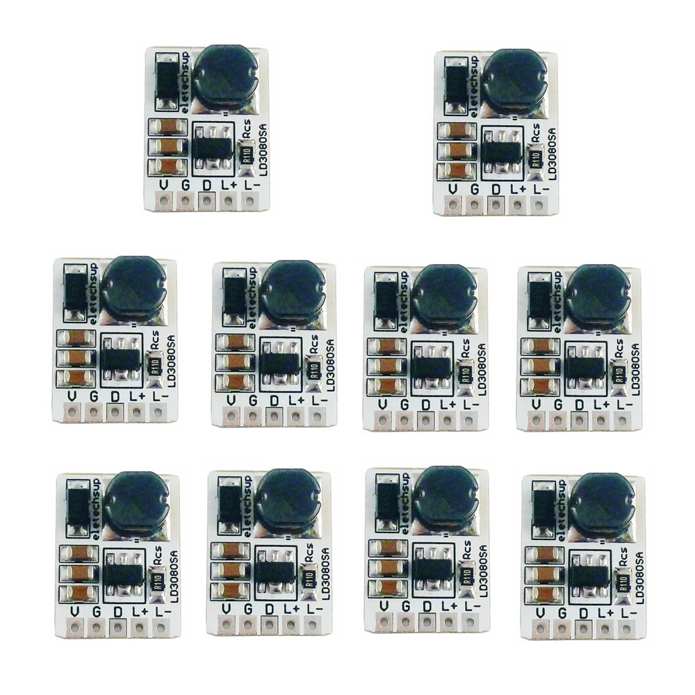 10PCS 20W DC 3.5-30V 330MA/500MA/660MA/910MA HB LED Driver Module DC-DC Buck Constant Current Converter for Flashlight Headlight