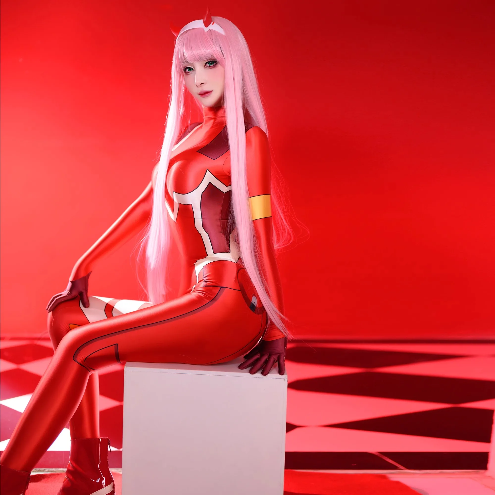 Querido no franxx 02 dois cosplay trajes feminino sexy macacão impressão bodysuit zentai terno halloween carnaval clohtes
