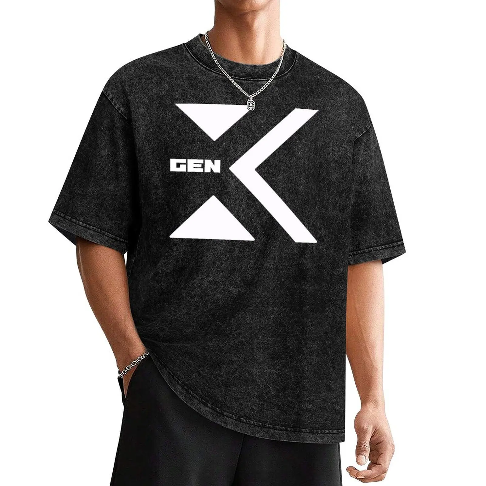 Abstract Generation X White Print T-Shirt plus size clothes anime clothes oversized t shirt Funny t-shirts compression shirt men