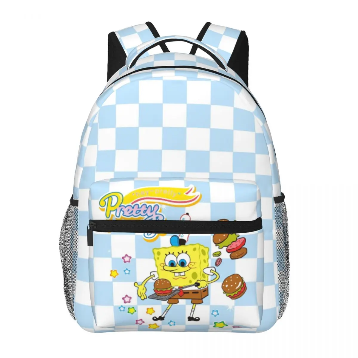 SpongeBob New Fashion High Capacity Waterproof College Backpack Trendy Laptop Travel Book Bag 17inch