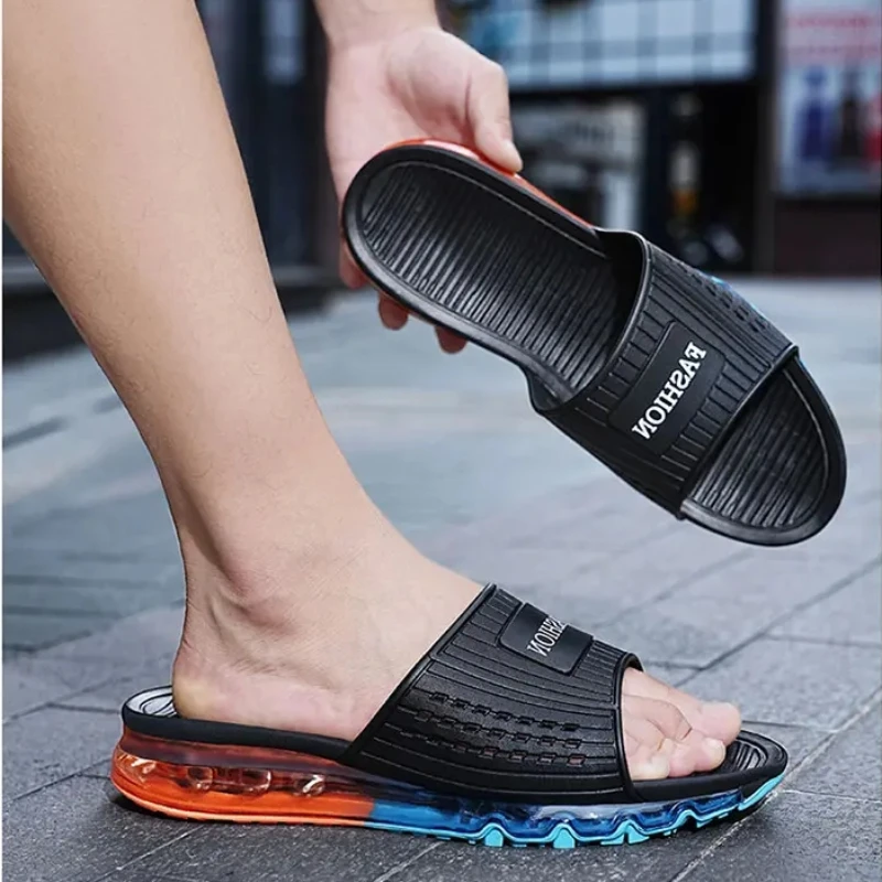 Summer Men Slippers Casual EVA Sole Soft Outdoor Beach Slippers Anti Slip Lightweight Waterproof Platform Men Indoor Sandals