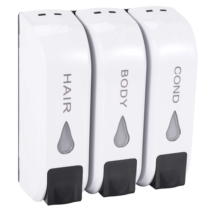 

A57M-Triple Shower Soap Dispenser Wall Mounted Liquid Soap Shampoo Dispenser Washing Lotion For Bathroom