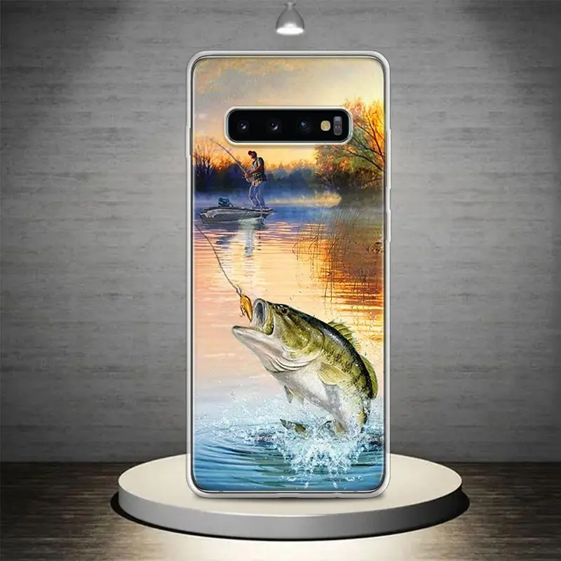 Offshore Angling Fishing Fish Rod Phone Case Coque For Samsung Galaxy M12 M21 M31 M30S M32 M51 M52 Note 20 Ultra 10 Pro 9 8 J4 P