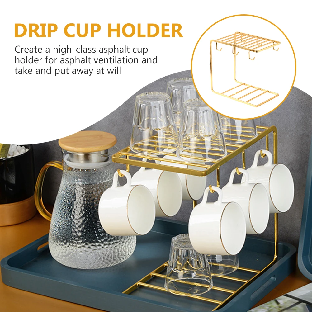 

Sturdy Space-Saving Glass Water Organizer Household Storage Rack Easy Access Ventilated Drainer Stand For Kitchen Home Use Cup
