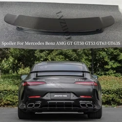 Real Carbon Fiber FRP Primer Spoiler For Mercedes Benz AMG GT GT50 GT53 GT63 GT63S 2018-2025 Rear Wing Trunk Lip Kit Splitter