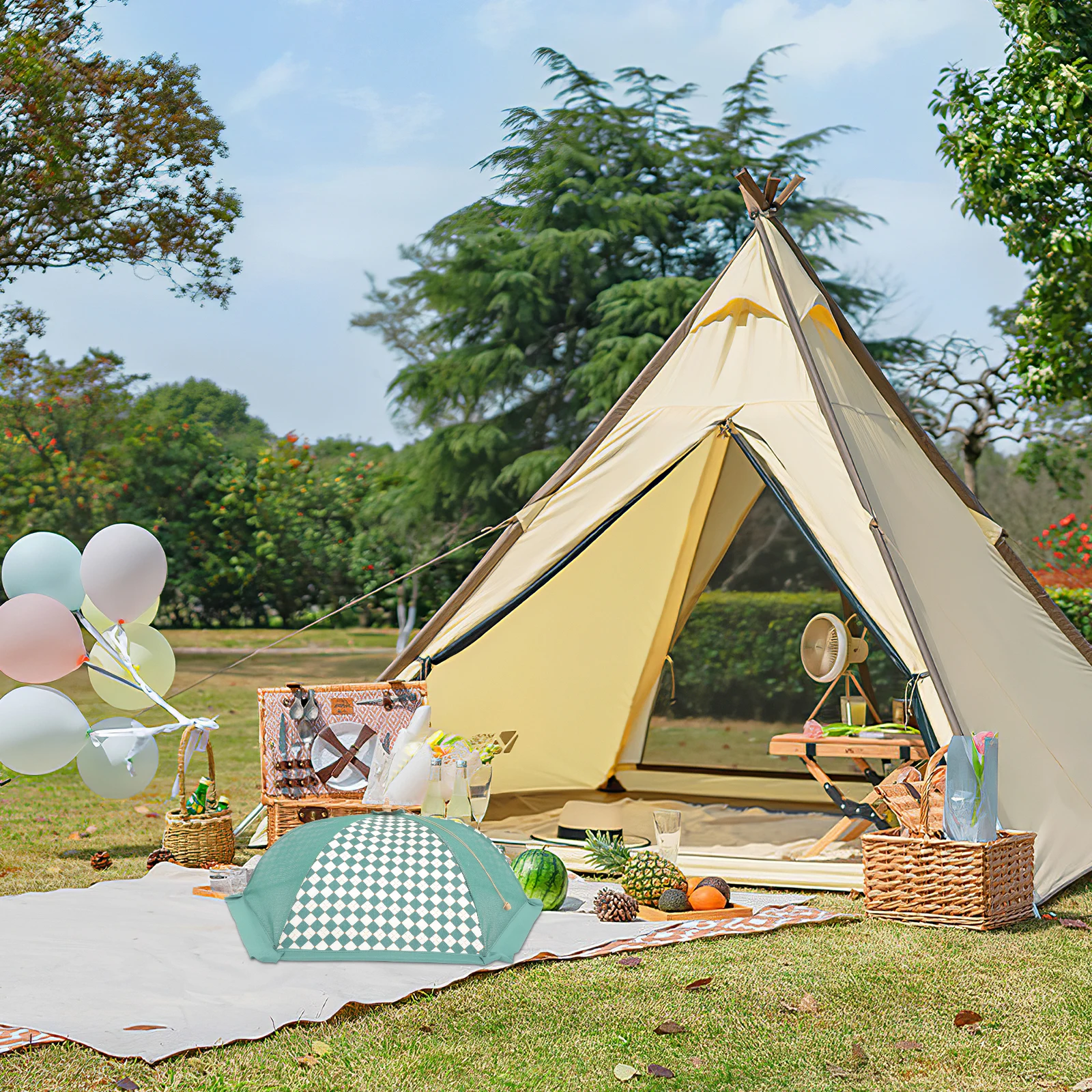 

Fly-proof Food Cover Netting Dish Covers for Outdoors Plates Household Tent Covering