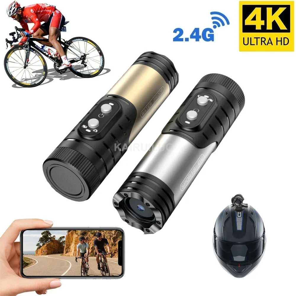 

4K Action Camera Waterproof Bike Motorcycle Helmet Camera Anti Shake Sport DV Wireless WiFi Video Recorder Dash Cam For Car New