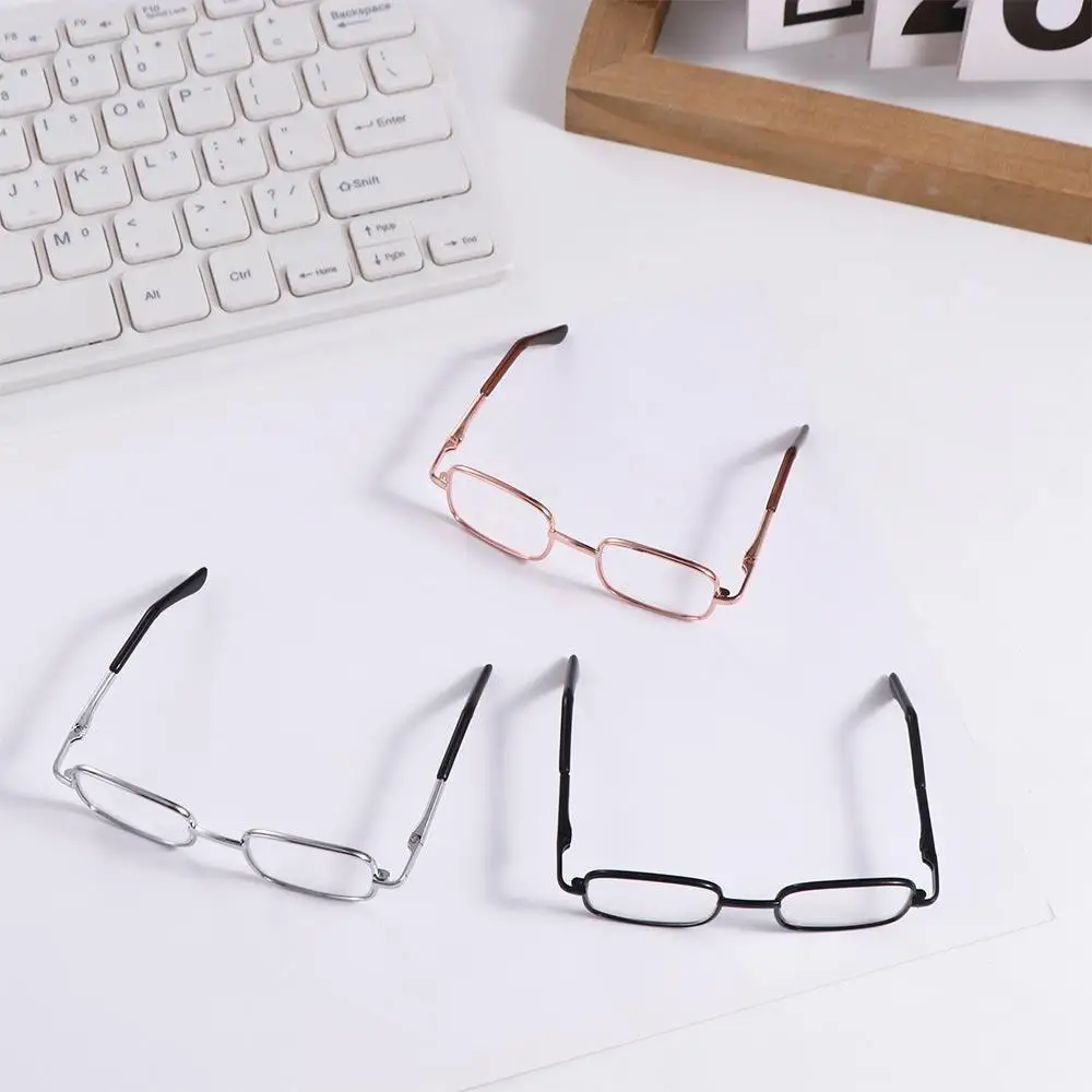 8.5 CM Preppy Cotton Doll Glasses Square Lovely Cotton Doll Eyeglasses Kawaii Golden Idol Plush Doll Glasses Cotton Stuffed Doll