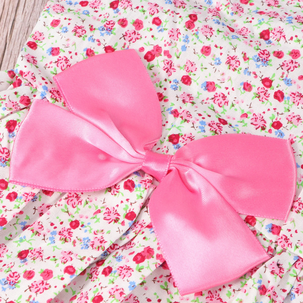 

Adorable Pet Dog Dress Floral Bowknot Tutu Dresses Pet Cat Wedding Party Casual Dog Clothes Pet Supplies - Size L (Pink)